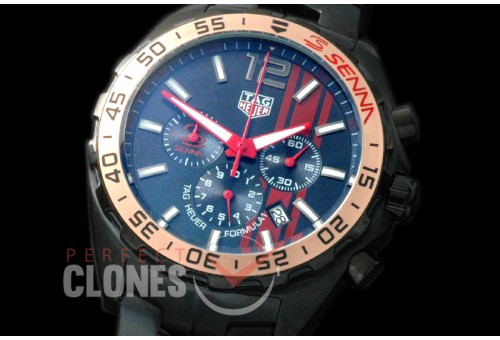 0 TGF1-00023S Formula 1 Aryton Senna Special Ed Chronograph PVD/PVD Blue OS 10 Qtz