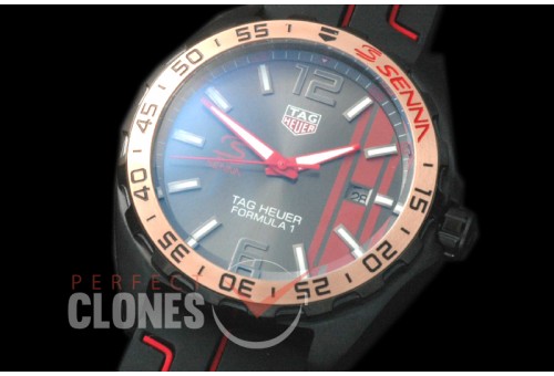 0 TGF1-00042R Formula 1 Aryton Senna Special Ed PVD/RU Grey OS 20 Qtz