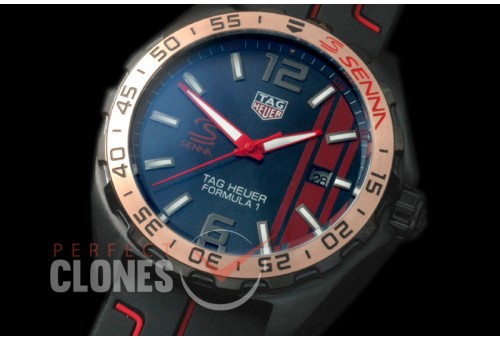 0 TGF1-00043R Formula 1 Aryton Senna Special Ed PVD/RU Blue OS 20 Qtz