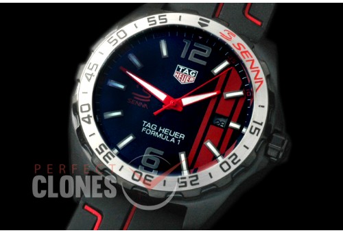 0 TGF1-00036R Formula 1 Aryton Senna Special Ed PVD/RU Black OS 20 Qtz