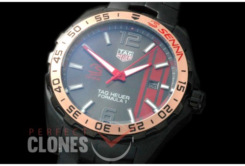 0 TGF1-00042S Formula 1 Aryton Senna Special Ed PVD/PVD Grey OS 20 Qtz