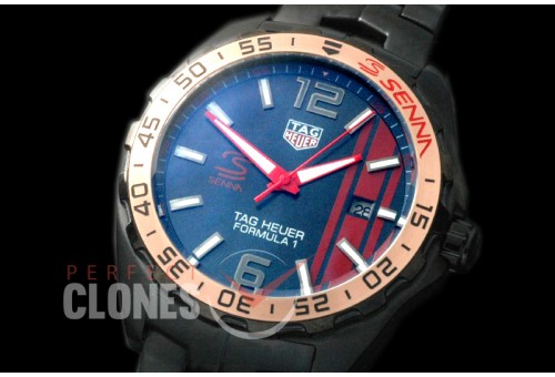 0 TGF1-00043S Formula 1 Aryton Senna Special Ed PVD/PVD Blue OS 20 Qtz