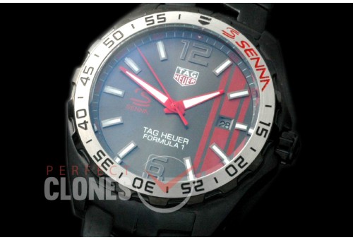0 TGF1-00037S Formula 1 Aryton Senna Special Ed PVD/PVD Grey OS 20 Qtz