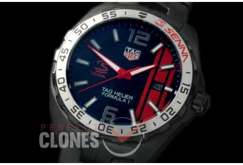0 TGF1-00036S Formula 1 Aryton Senna Special Ed PVD/PVD Black OS 20 Qtz