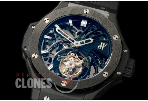 HBT10012 Big Bang Tourbillon CER/RU Black Skeleton Flying Tourbillon 