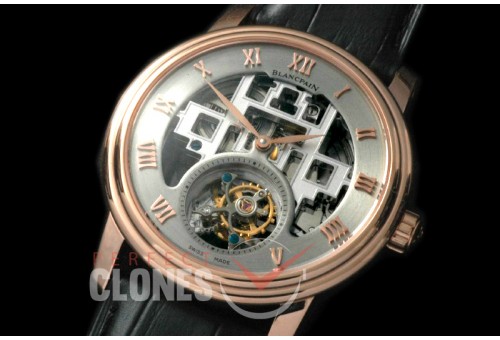 0 0 BP-VIL-117 Villeret Tourbillon RG/LE Skeleton/Grey Flying Man Tourbillon 