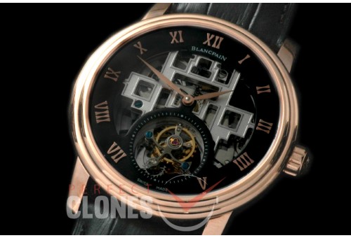 0 0 BP-VIL-118 Villeret Tourbillon RG/LE Skeleton/Black Flying Man Tourbillon 