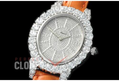 CP-LHD-101 L'Heure Du Diamant Oval SS/LE Diam Swiss Quartz 