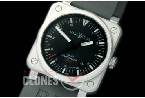 0 0 BR03-92-121 BR03-92 Horograph SS/LE Black Miyota 9015