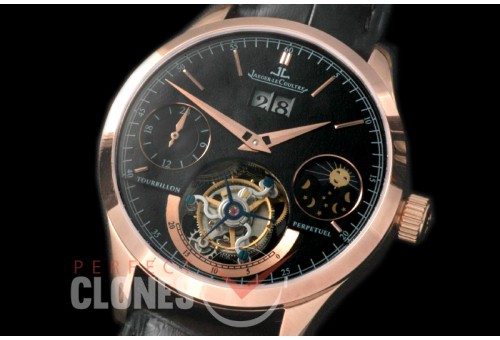 0 JL00717 Master Tourbillon with Big Date/Day Phase RG/LE Black Flying Tourbillon H/W 