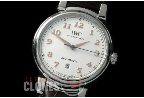 IWDV-012 Da Vinci Automatic IW3566 SS/LE White A-2892 