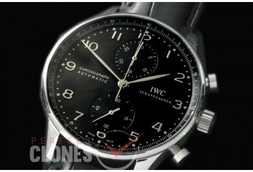 IWPG00033 V6F 3714 Portugese Chrono SS/LE Black A-7750
