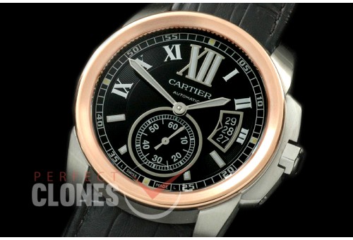 CARCC00027L Calibre de Cartier SS/RG/LE Black Miyota 8205