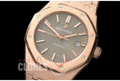 AP15410-114 AP154010 Royal Oak Frosted RG/RG Grey Asian 2813 / 3120