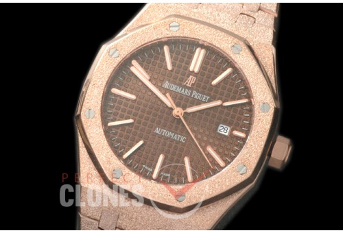 AP15410-115 AP154010 Royal Oak Frosted RG/RG Brown Asian 2813 / 3120