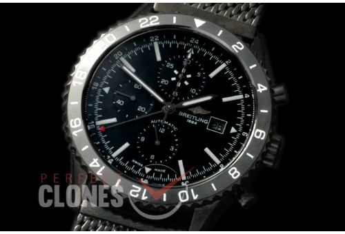 BLCLN-106M Chronoliner Chronograph GMT PVD/ME Black A-7750