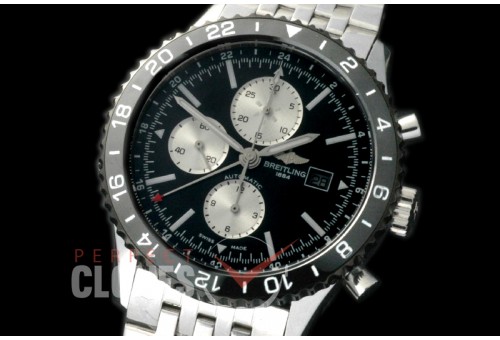 BLCLN-101S Chronoliner Chronograph GMT SS/SS Black A-7750