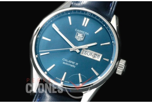 TGCA-00525L Carrera Calibre 5 Day-Date Automatic SS/LE Blue A-2836