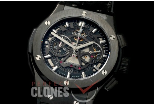 HAF10003 Aero Fusion Chronograph PVD/LE Black Skeletonized A-7750 