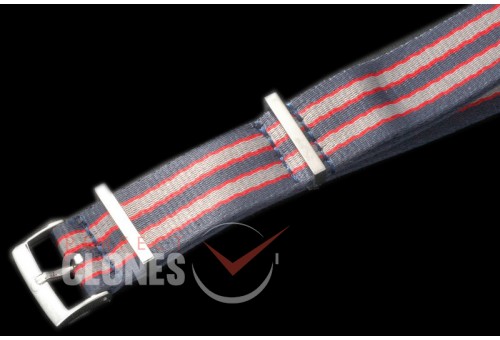 OMACC00081 007 Edition Nato Strap For Seamaster Blue/Red/ Grey 