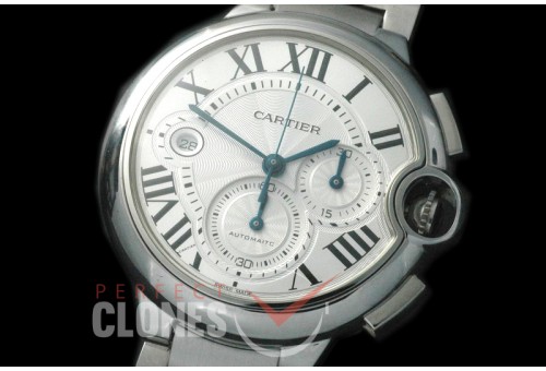 CARBA-C-101S Ballon de Cartier Chrono SS/SS White A-7750