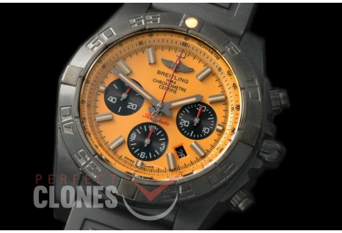 BLB01-00112R Chronomat B01 Blacksteel Special Ed PVD/RU Yellow Sticks A-7750 28800bph
