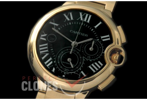 CARBA-C-122S Ballon de Cartier Chrono YG/YG Black A-7750