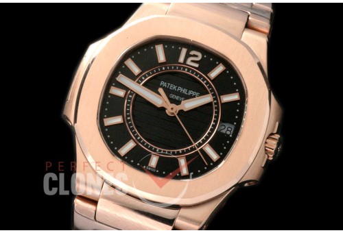 0 PPNTL-022 Nautilus Ladies 7011 RG/RG Black Swiss Quartz 