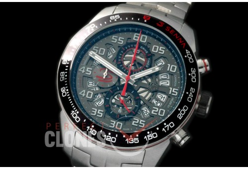 TGCH1-102S Carrera Heuer-01 Racing Aryton Senna Limited Ed SS/SS Grey