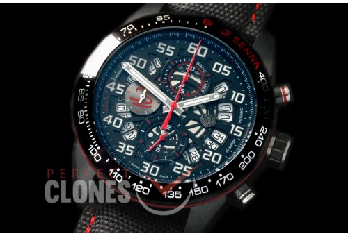 TGCH1-106 Carrera Heuer-01 Racing Aryton Senna Limited Ed PVD/NY Black