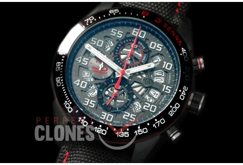 TGCH1-107 Carrera Heuer-01 Racing Aryton Senna Limited Ed PVD/NY Grey