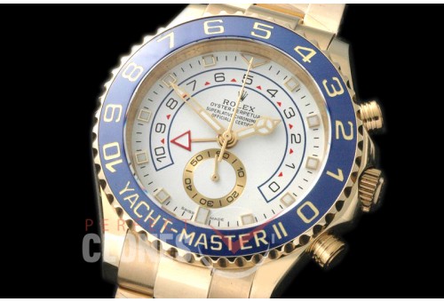 0 RYM2-026A Yachtmaster II 116688 YG/YG White A-7750/Mod to Calibre 4161