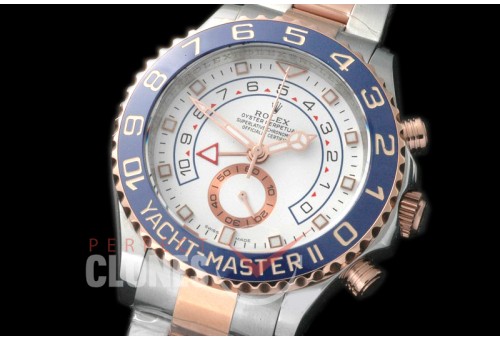 0 RYM2-022A Yachtmaster II 116681 SS/RG White A-7750/Mod to Calibre 4161