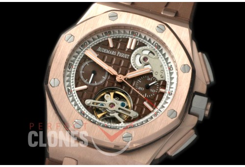 APT20014 Royal Oak Offshore Tourbillon Chronograph RG/RU Brown A-2813 