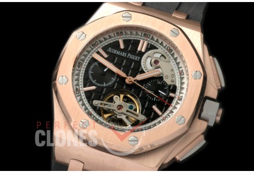 APT20012 Royal Oak Offshore Tourbillon Chronograph RG/RU Black A-2813 