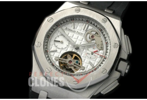 APT20001 Royal Oak Offshore Tourbillon Chronograph SS/RU White A-2813 
