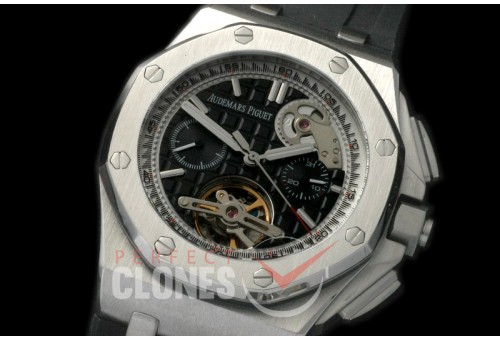 APT20002 Royal Oak Offshore Tourbillon Chronograph SS/RU Black A-2813 