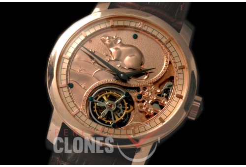 0 VCZ-101 Legend of the Chinese Zodiac - Year of the Rat Tourbillon RG/LE Flying Man Tourbillon 