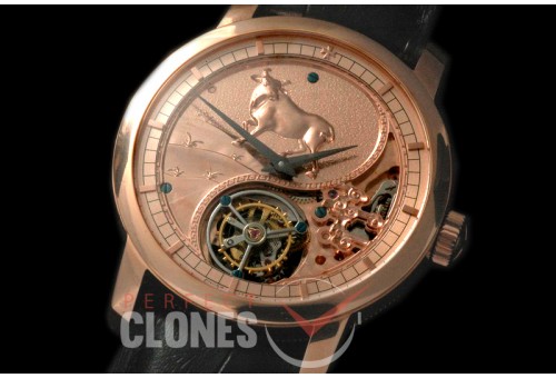 0 VCZ-102 Legend of the Chinese Zodiac - Year of the Ox Tourbillon RG/LE Flying Man Tourbillon 