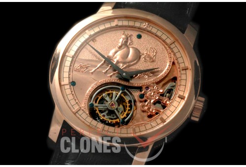 0 VCZ-107 Legend of the Chinese Zodiac - Year of the Horse Tourbillon RG/LE Flying Man Tourbillon 