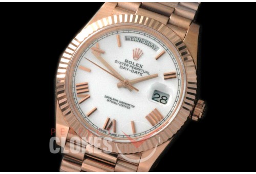 R40DDR10036 228235 RG/RG Pearl White Roman A-2836