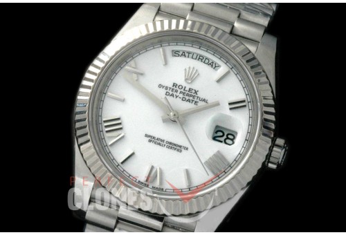 R40DDS10031 228239 SS/SS Pearl White Roman A-2836
