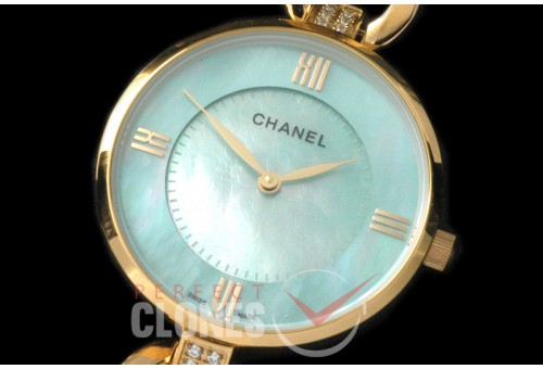 CHJW-058 Jewelry Series YG/LE MOP Blue Jap Quartz