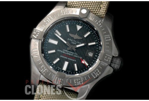 BLSW00018N Avenger Seawolf Blacksteel Carbon Fibre Special Ed DLC/NY Black Asian Clone 2836
