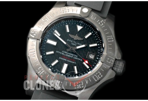 BLSW00018R Avenger Seawolf Blacksteel Carbon Fibre Special Ed DLC/RU Black Asian Clone 2836