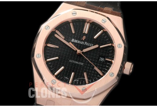 AP15400-18K-102 Royal Oak 15400 Automatic RG/LE Black M-9015/3120 