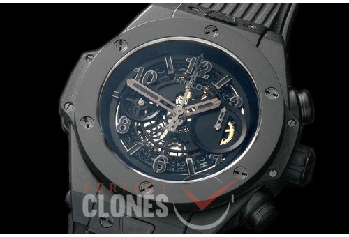 HB45-017C Big Bang Unico CER/RU Black Skeleton Asian 7750 28800 