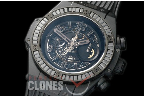 HB45-017E Big Bang Unico CER/RU Black Skeleton Asian 7750 28800 