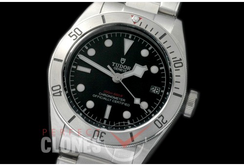 TU00099 Heritage Black Bay Shield 79730 SS/SS Black Asian Clone 2824