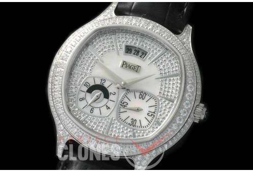 P100021 Emperador Cushion SS/LE White Japanese Miyota 820A